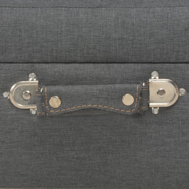 Tabouret de rangement 40 cm Gris foncé Tissu