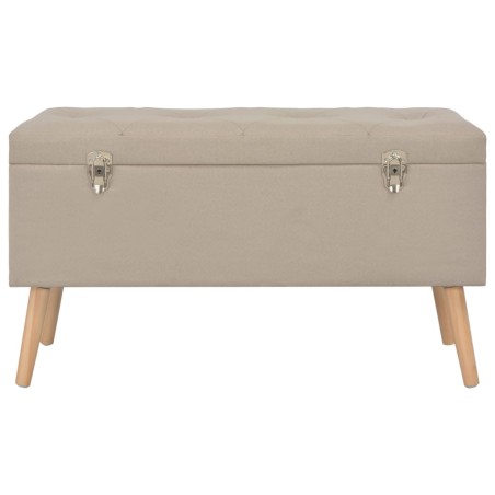 Tabourets de rangement lot de 3 Beige Tissu
