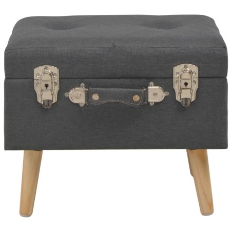 Tabourets de rangement lot de 3 Gris foncé Tissu