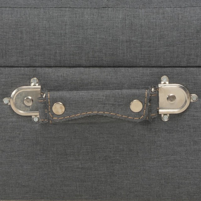 Tabourets de rangement lot de 3 Gris foncé Tissu