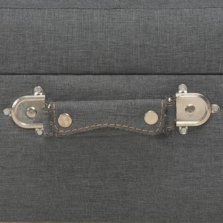 Tabourets de rangement lot de 3 Gris foncé Tissu