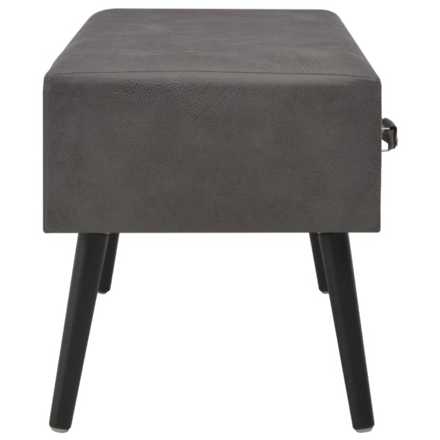 Table basse Gris 80x40x46 cm Similicuir