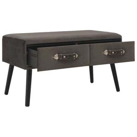Table basse Gris 80x40x46 cm Velours 2