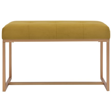 Banc 80 cm Moutarde Velours 2