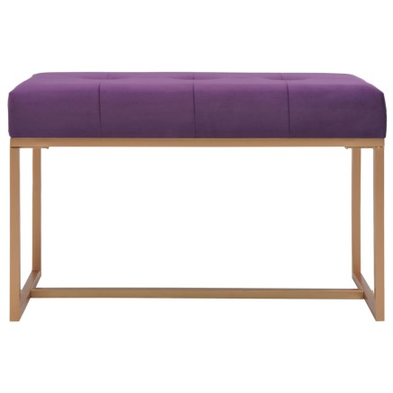 Banc 80 cm Violet Velours 2