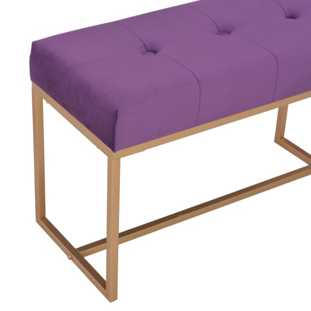 Banc 80 cm Violet Velours