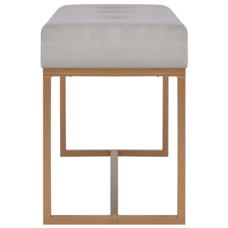 Banc 80 cm Gris Velours