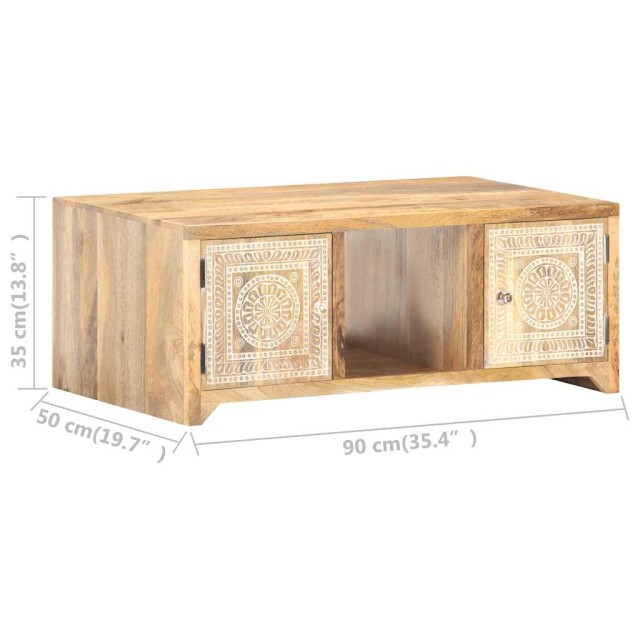 Table basse 90x50x35 cm Bois solide de manguier