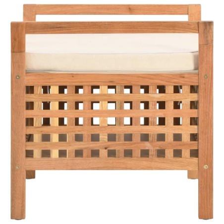 Banc de rangement 49x48x49 cm Bois de noyer massif