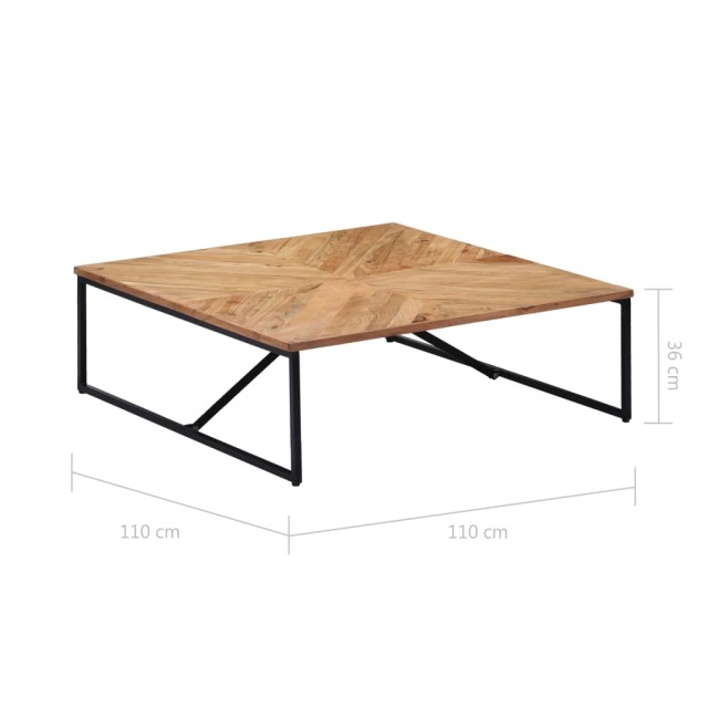 Table basse 110x110x36 cm Bois d'acacia solide