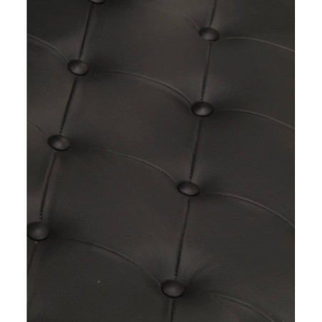 Fauteuil en style d'aviation noir cuir véritable