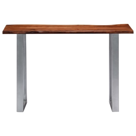 Table console 115x35x76 cm Bois d'acacia massif et fer 2