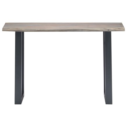 Table console Gris 115 x 35 x 76 cm Bois d'acacia massif et fer 2