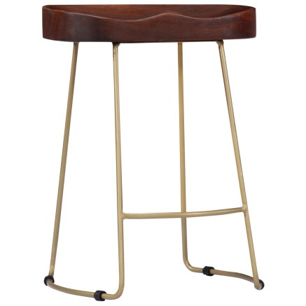 Tabourets de bar Gavin lot de 2 bois de manguier massif 2