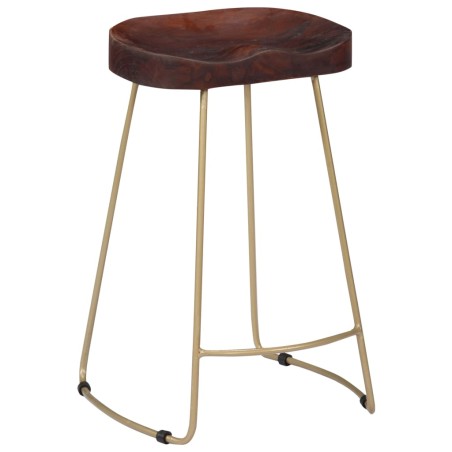 Tabourets de bar Gavin lot de 2 bois de manguier massif