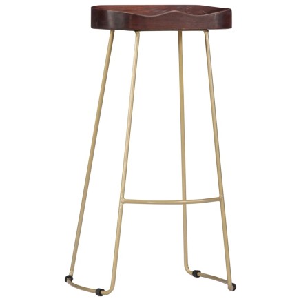 Tabourets de bar Gavin lot de 2 bois de manguier massif 2