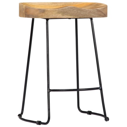 Tabourets de bar Gavin lot de 2 bois de manguier solide 2