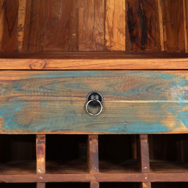 Casier à bouteilles 50 x 40 x 180 cm Bois de manguier massif