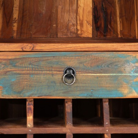 Casier à bouteilles 50 x 40 x 180 cm Bois de manguier massif