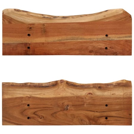 Étagères murales 2 pcs 60x20x18 cm Bois d'acacia massif