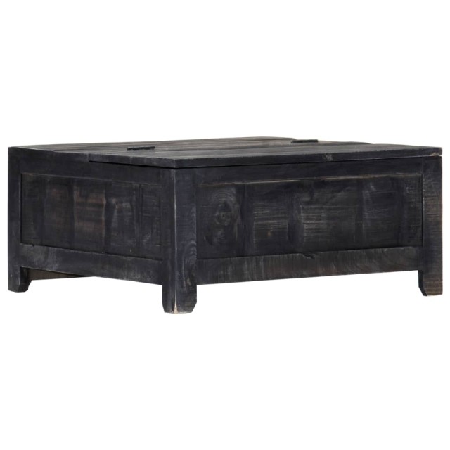 Table basse Noir 65x65x30 cm Bois de manguier massif