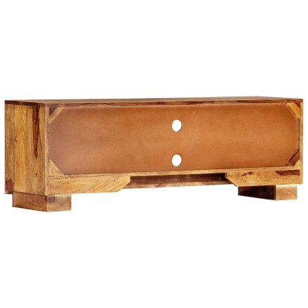 Meuble TV 118x30x40 cm Bois de Sesham massif 2