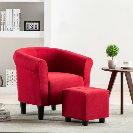 Fauteuil Rouge bordeaux Tissu