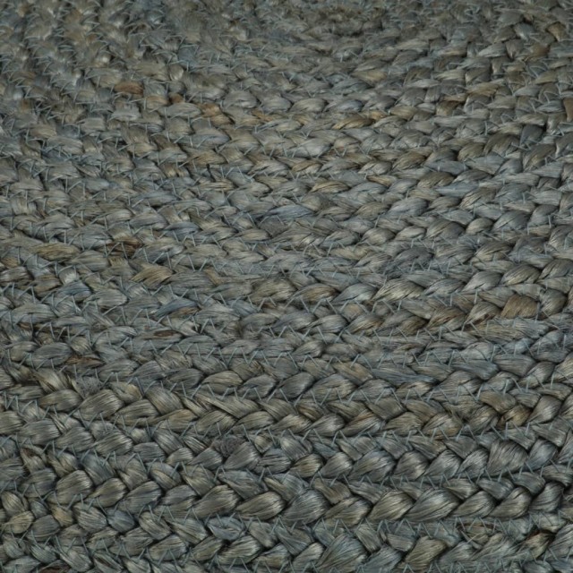 Pouf fait à la main Vert olive 45 x 30 cm Jute