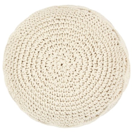 Pouf fait à la main en macramé 45 x 30 cm Coton