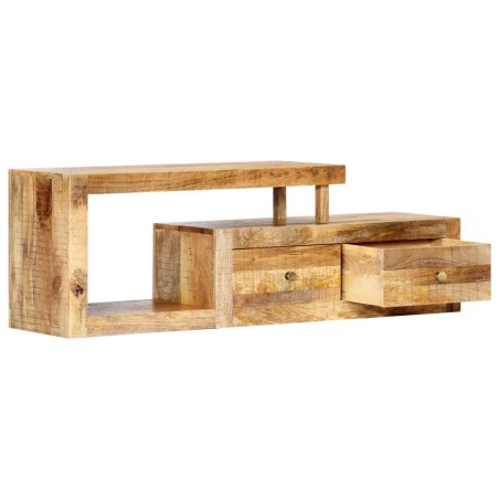 Meuble TV 120x30x40 cm Bois massif de manguier