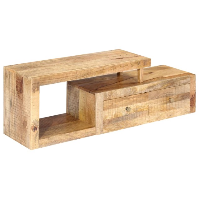 Meuble TV 120x30x40 cm Bois massif de manguier