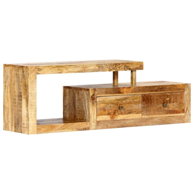 Meuble TV 120x30x40 cm Bois massif de manguier