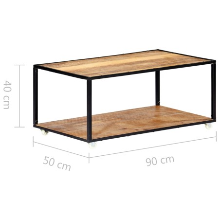 Table basse 90x50x40 cm Bois de récupération solide