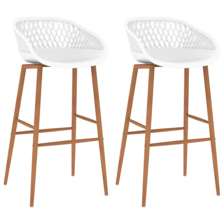 Chaises de bar lot de 2 blanc