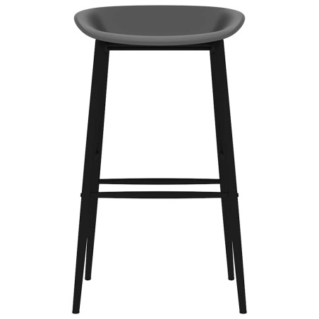 Chaises de bar lot de 2 gris