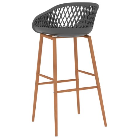 Chaises de bar lot de 4 gris