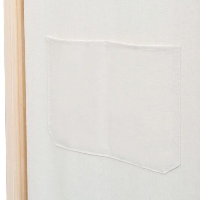 Cloison de séparation 4 panneaux Crème 160x170x4 cm Tissu