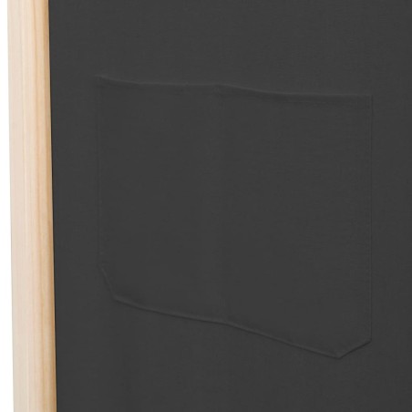 Cloison de séparation 4 panneaux Gris 160x170x4 cm Tissu