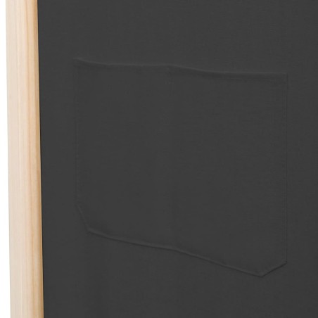 Cloison de séparation 5 panneaux Gris 200 x 170 x 4 cm Tissu
