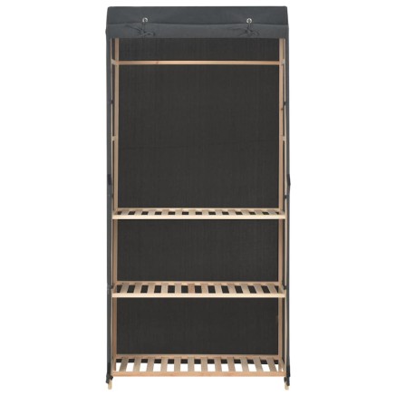 Garde-robe à 3 niveaux Gris 79 x 40 x 170 cm Tissu 2