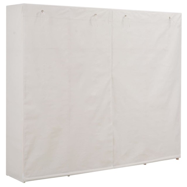 Garde-robe Blanc 200 x 40 x 170 cm Tissu