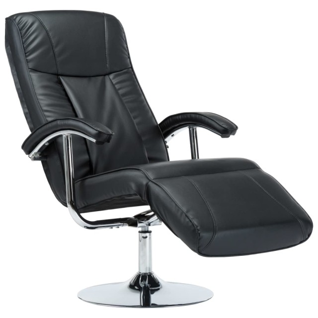 Fauteuil TV noir similicuir