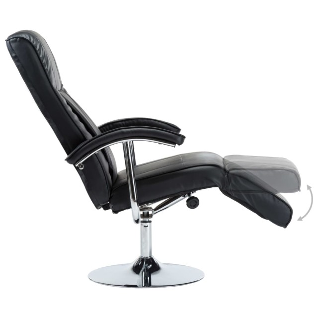 Fauteuil TV noir similicuir