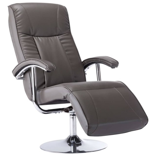 Fauteuil TV gris similicuir