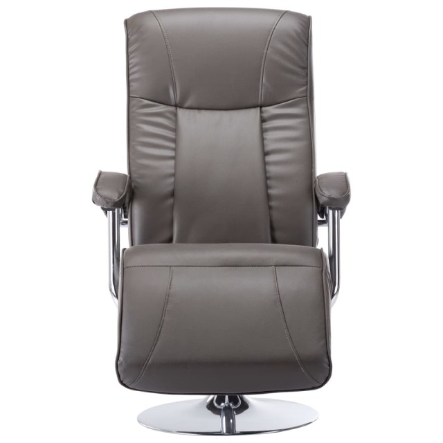 Fauteuil TV gris similicuir