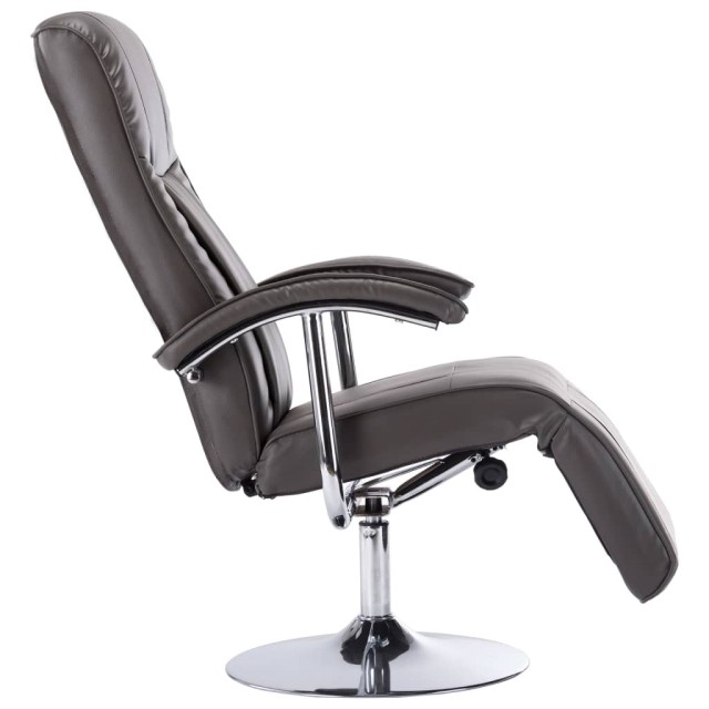Fauteuil TV gris similicuir
