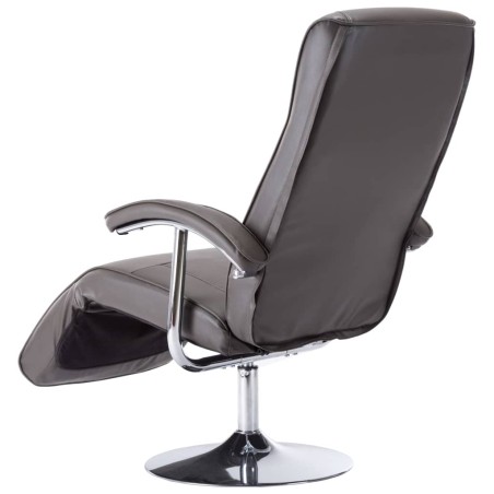 Fauteuil TV gris similicuir