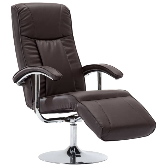 Fauteuil TV marron similicuir