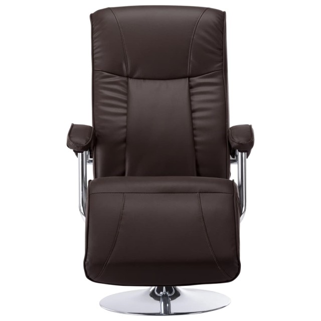 Fauteuil TV marron similicuir