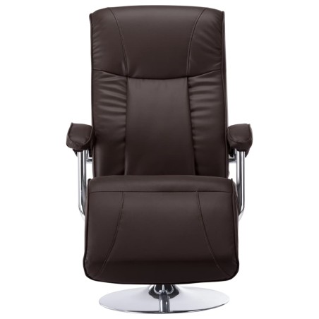 Fauteuil TV marron similicuir